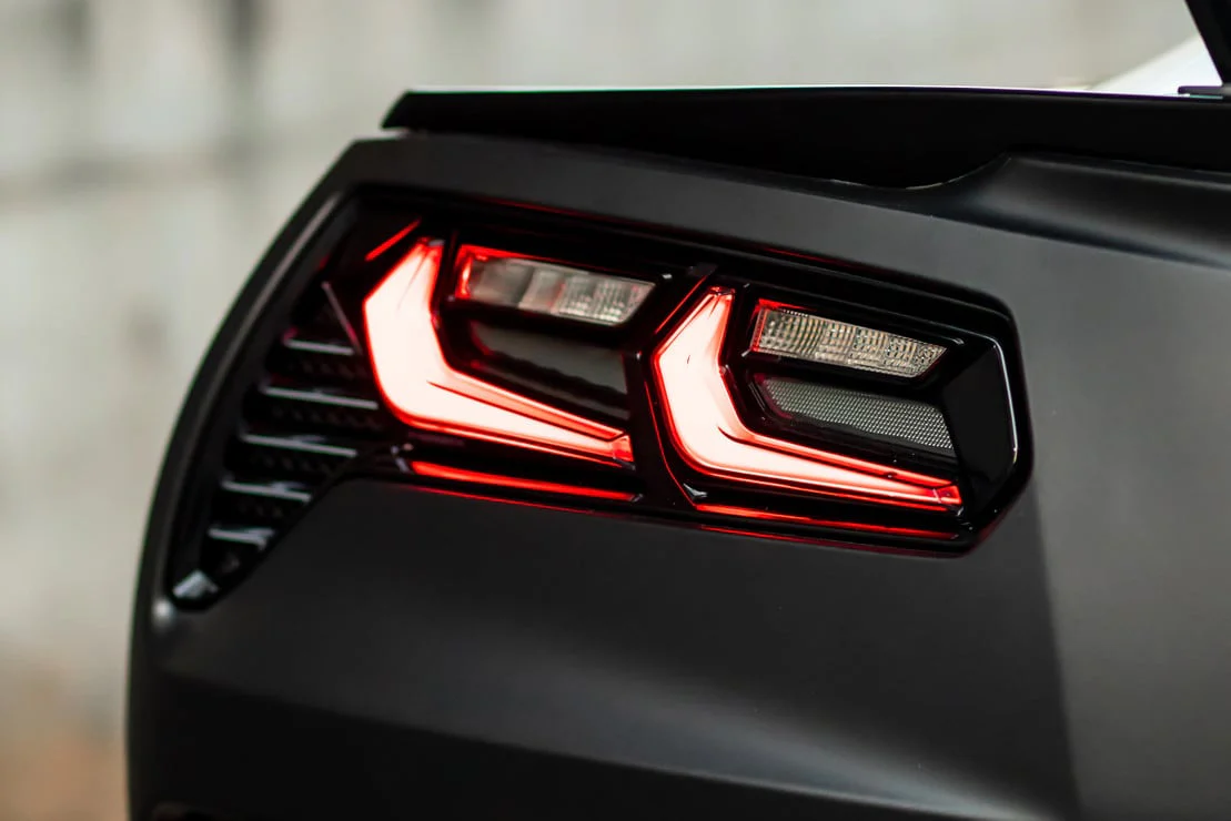 2014-2019 C7 Corvette Red Smoked XB LED Tail Lights Assemblies - Image 3