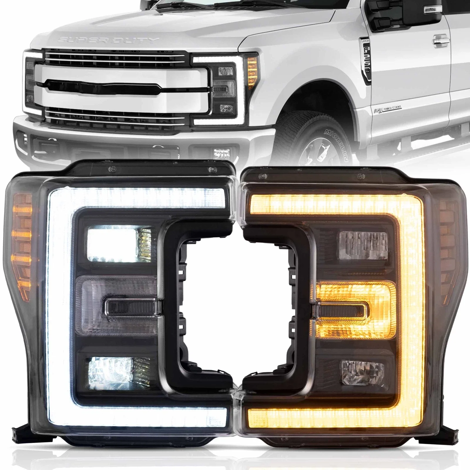 2017-2019 Ford Super Duty LED Headlight Conversion Harness (Pair) - Image 3