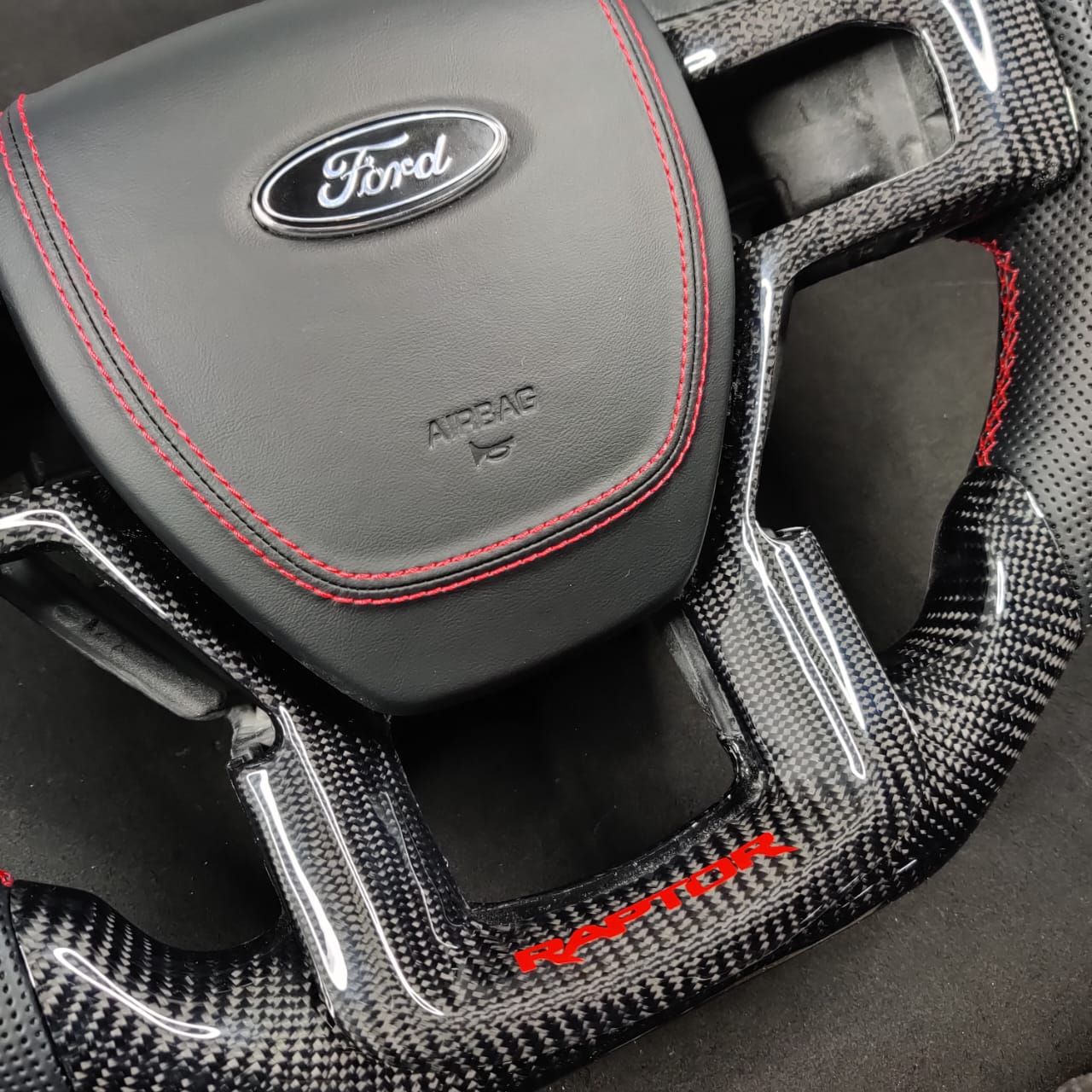 2017-2022 Ford Super Duty F250 Custom Carbon Fiber Steering Wheel - Image 17