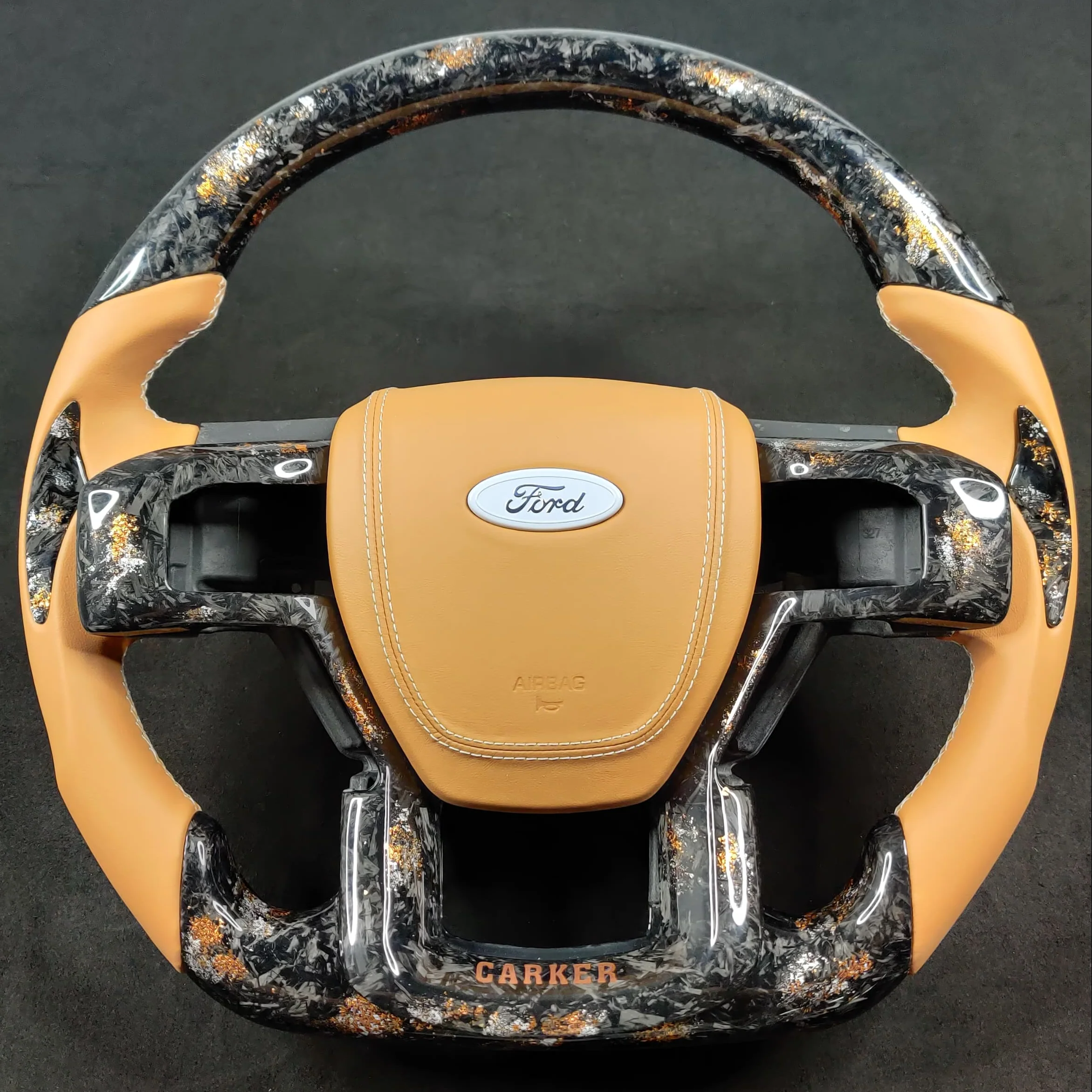 2017-2022 Ford Super Duty F250 Custom Carbon Fiber Steering Wheel - Image 3