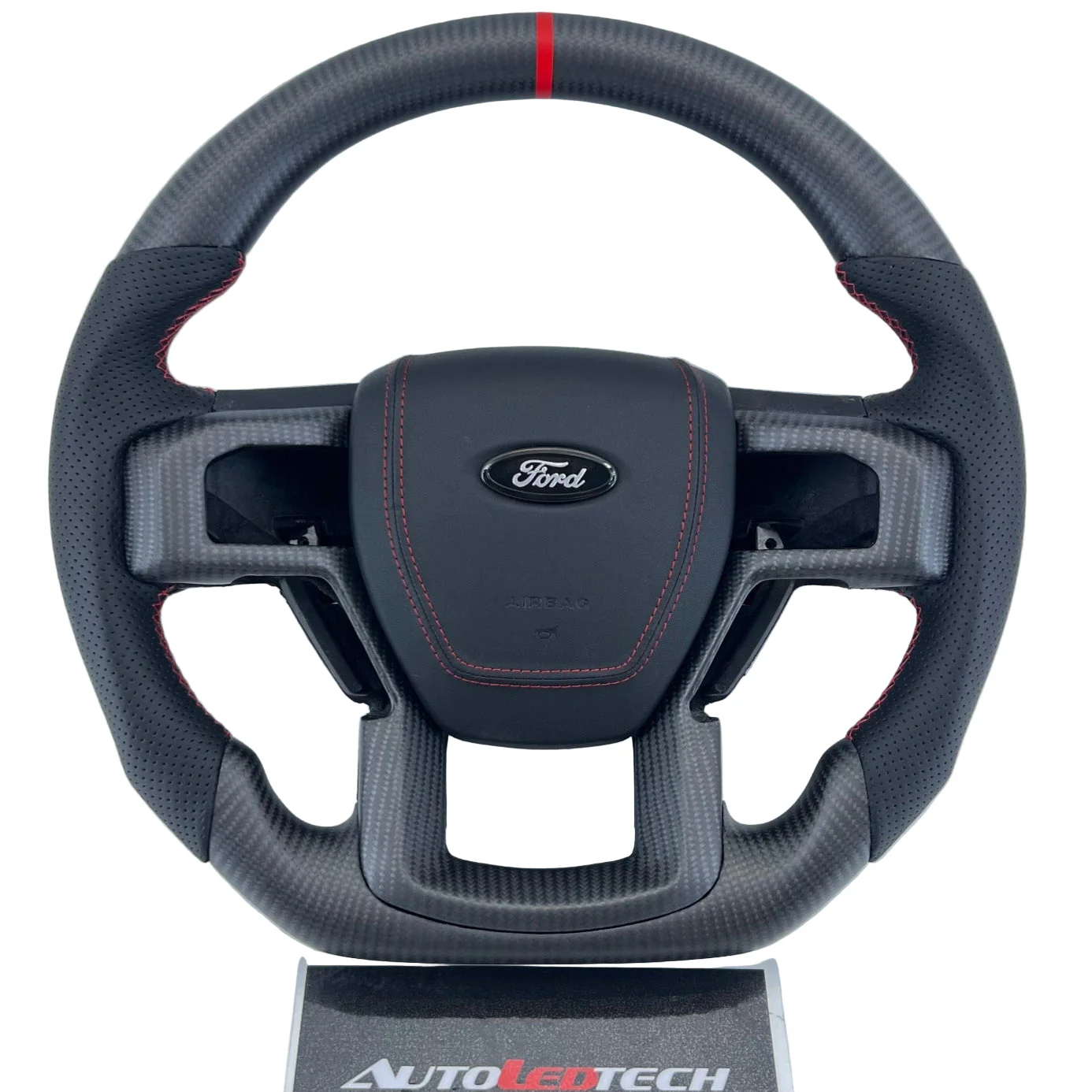 2017-2022 Ford Super Duty F250 Custom Carbon Fiber Steering Wheel - Image 4