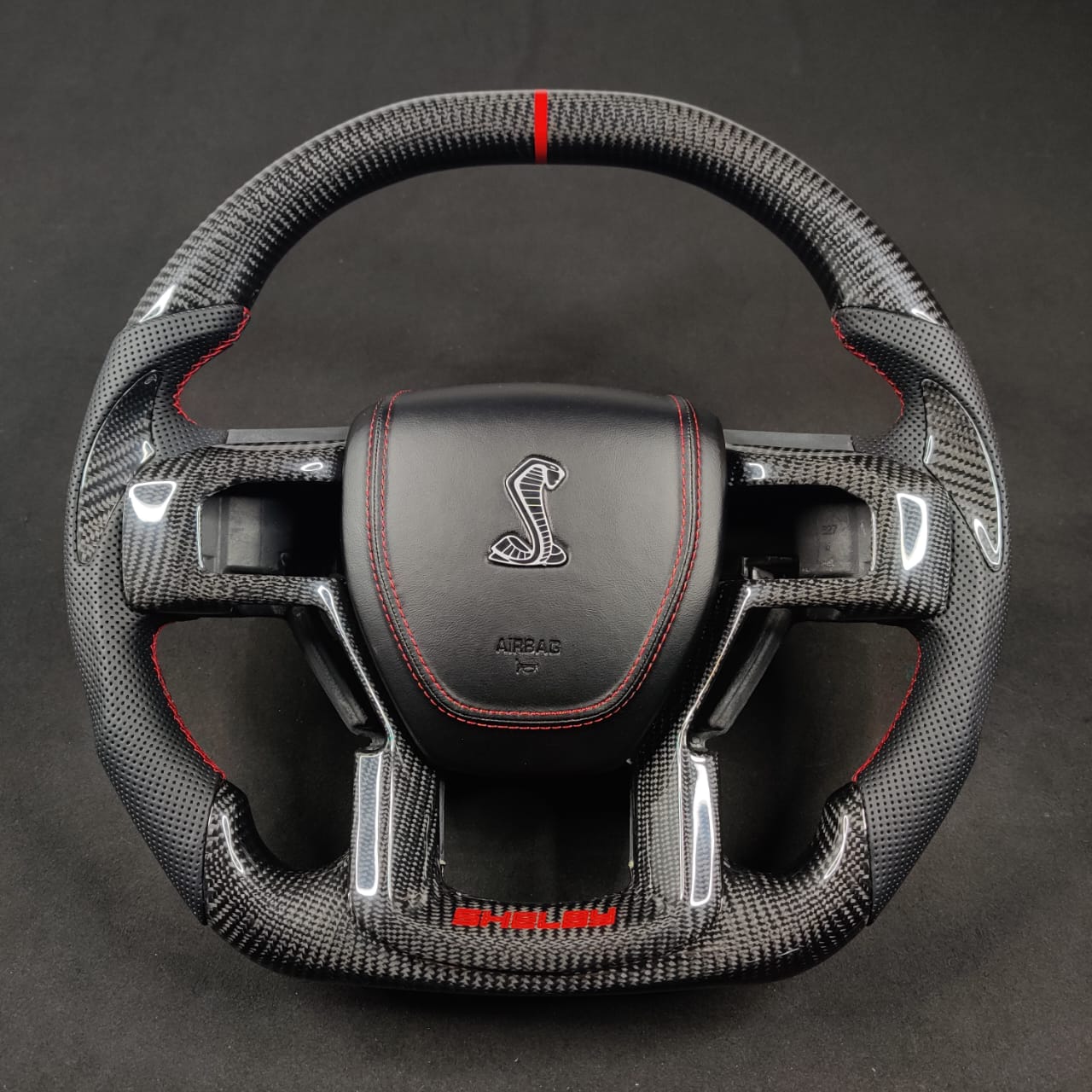 2017-2022 Ford Super Duty F250 Custom Carbon Fiber Steering Wheel - Image 8