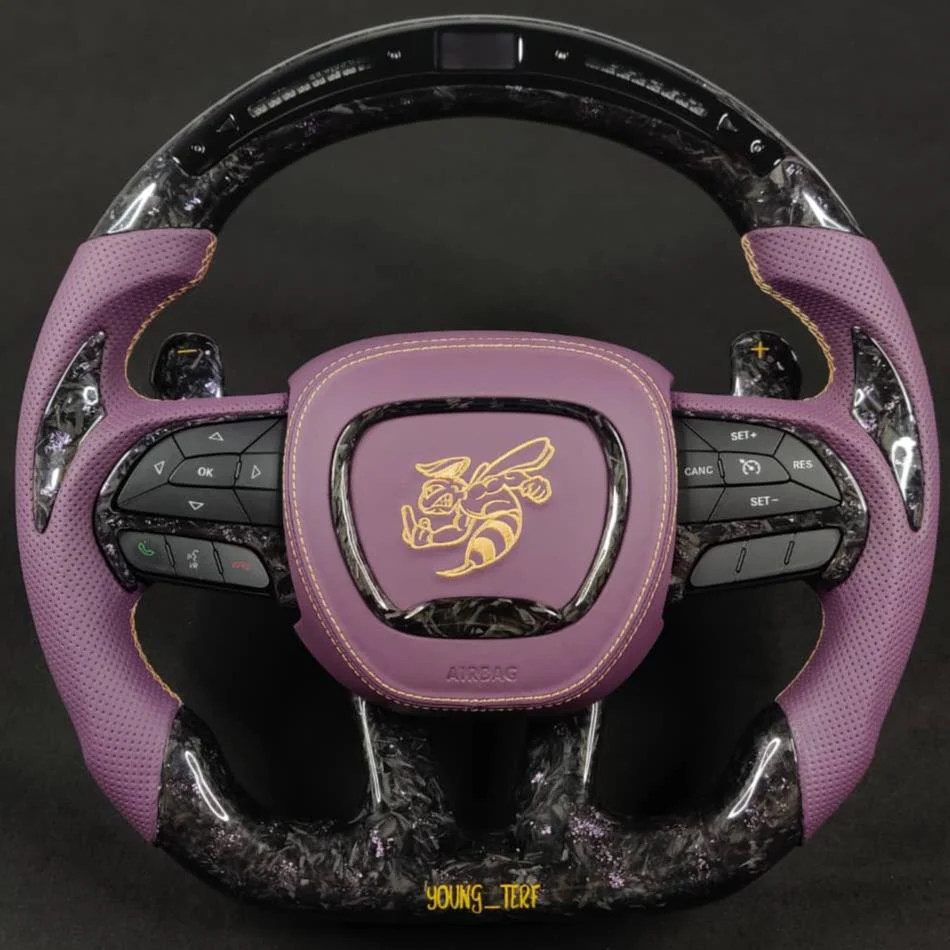 2015-2023 Dodge Charger Challenger Custom Carbon Fiber LED Steering Wheel - Image 57