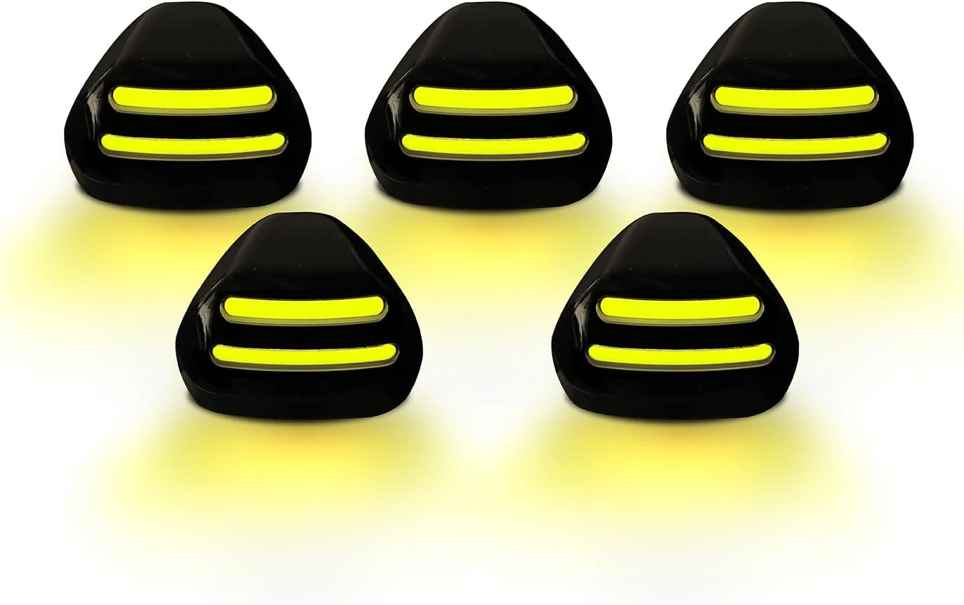 1999-2016 Ford F250 Super Duty Smoked Amber Slim LED Roof Cab Lights - Image 6