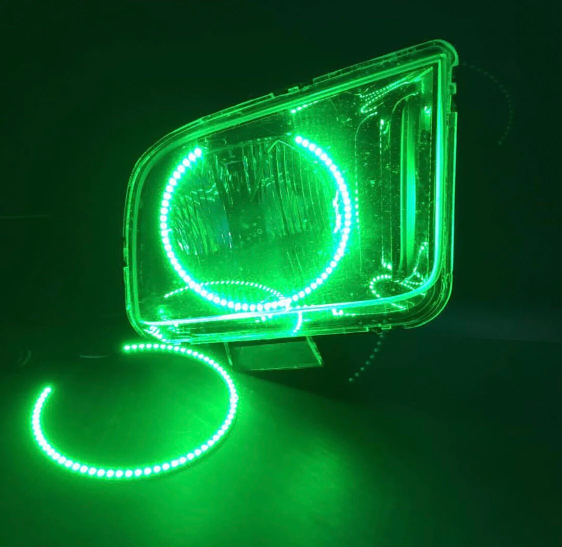 2005-2009 Ford Mustang RGBW Color-Chasing LED Halo Headlights (Flow Series) - Image 7