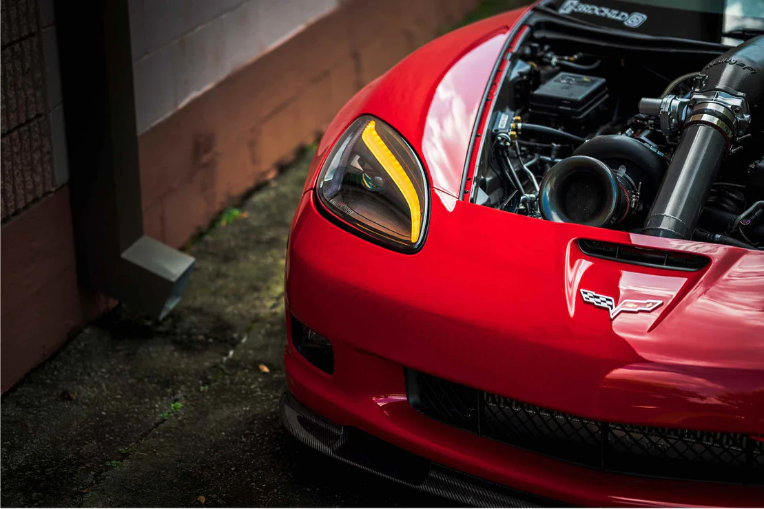 2005-2013 Chevrolet C6 Corvette XB LED DRL Projector Headlights - C8 Design - Image 20