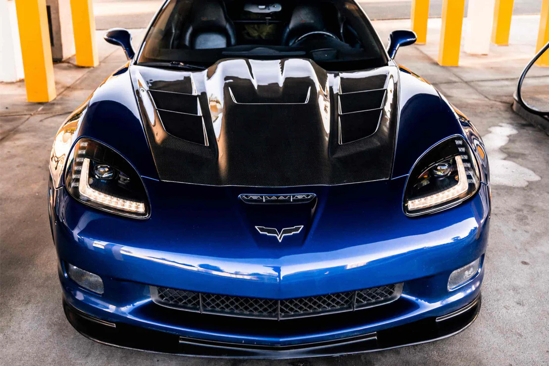 2005-2013 Chevrolet C6 Corvette LED DRL Projector Headlights C7 Style - Image 9