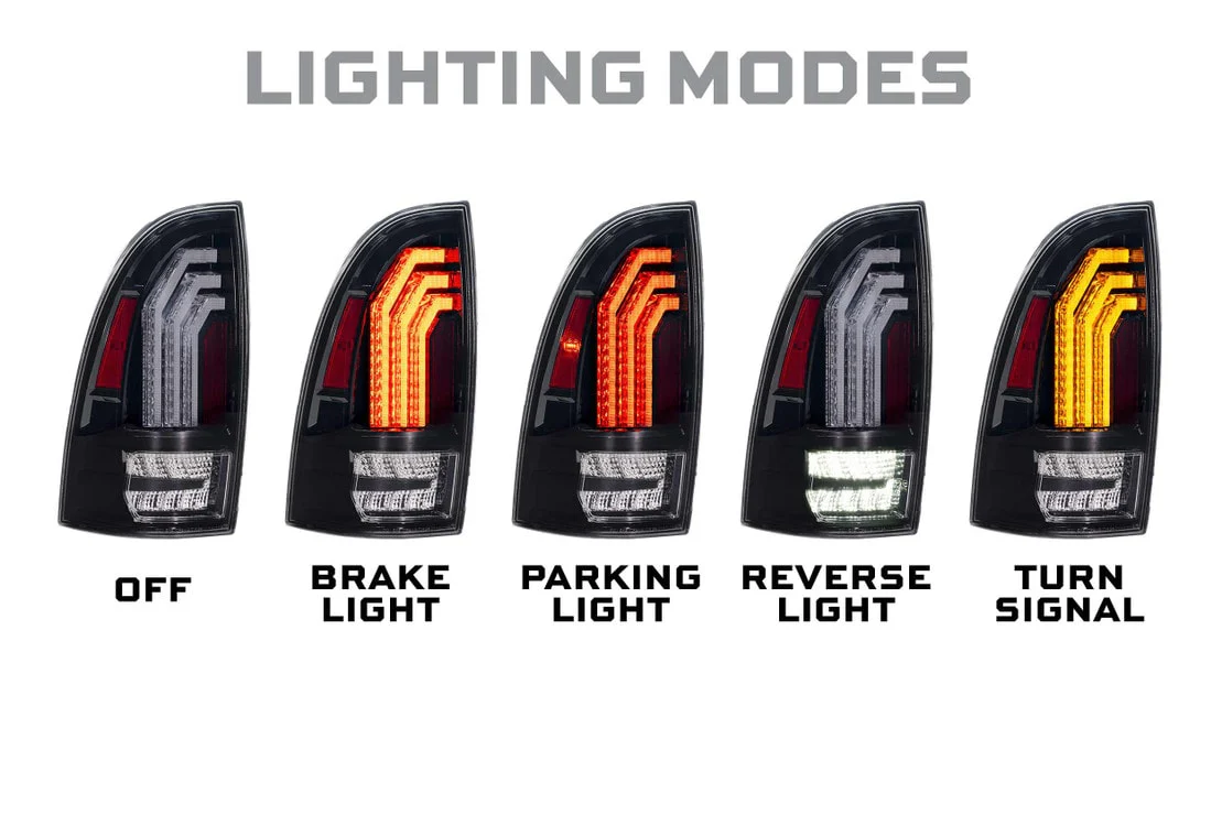 2005-2015 Toyota Tacoma Red Smoked LED Tail Lights - Fits all models - Image 2