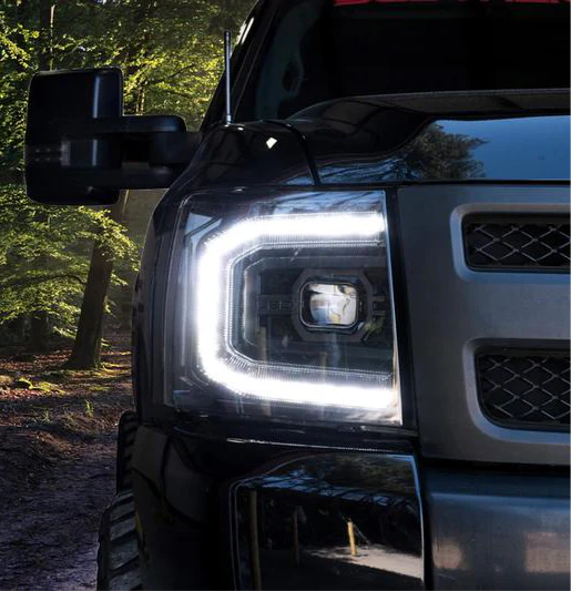 2007-2013 Chevrolet Silverado LED DRL Projector Headlights - Image 14