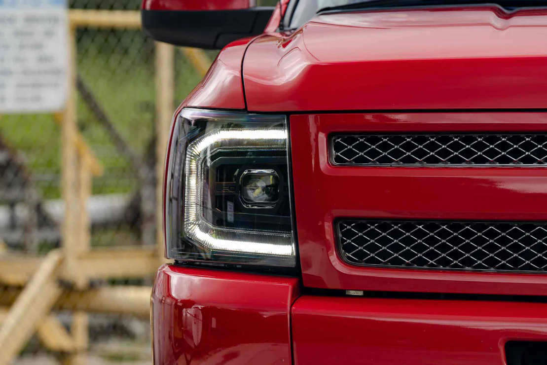 2007-2013 Chevrolet Silverado LED DRL Projector Headlights - Image 5