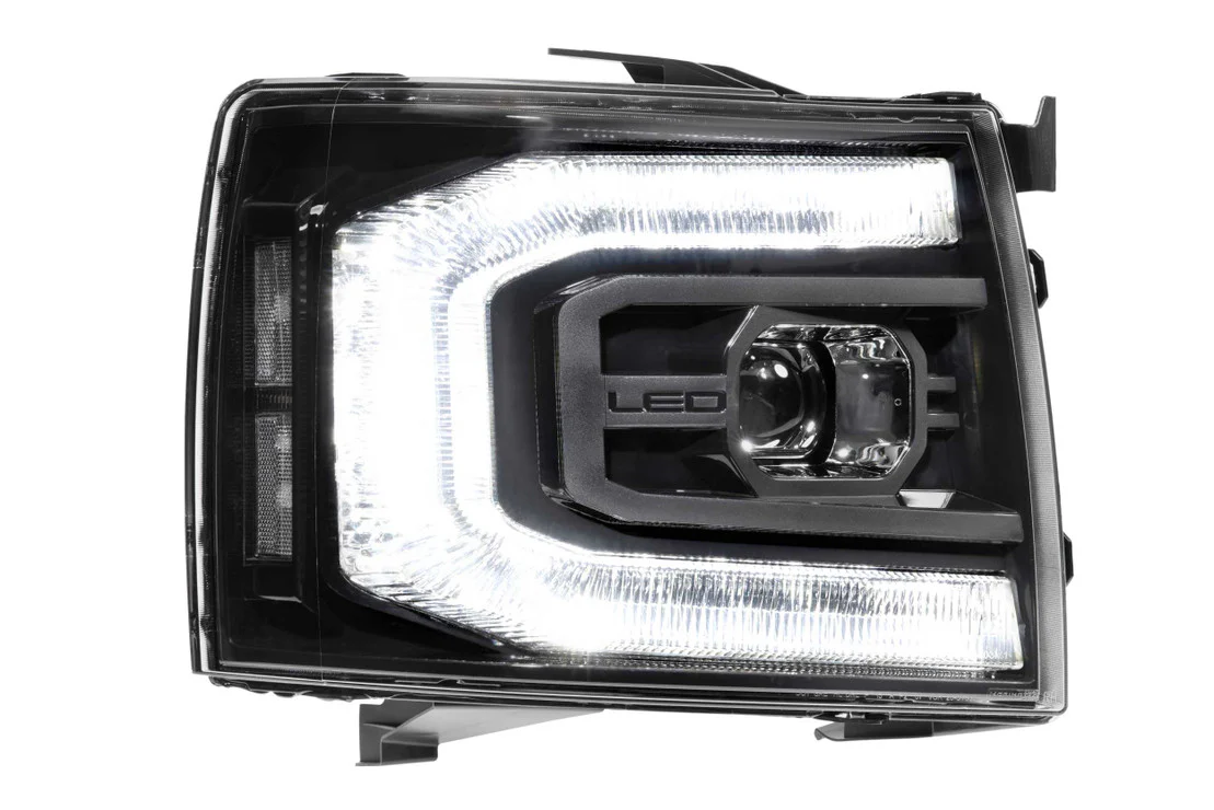 2007-2013 Chevrolet Silverado LED DRL Projector Headlights - Image 6