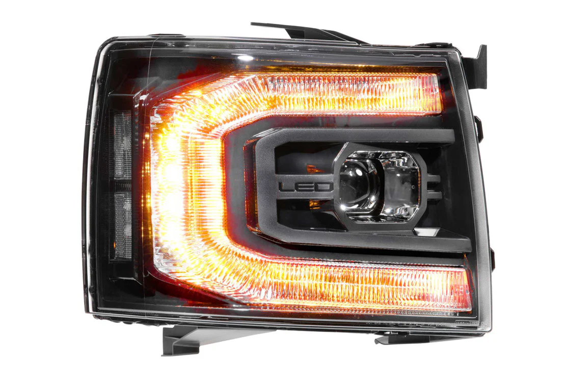 2007-2013 Chevrolet Silverado LED DRL Projector Headlights - Image 7