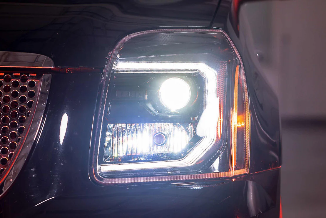 2007-2014 GMC Yukon LED DRL Projector Replacement Headlights - Image 3