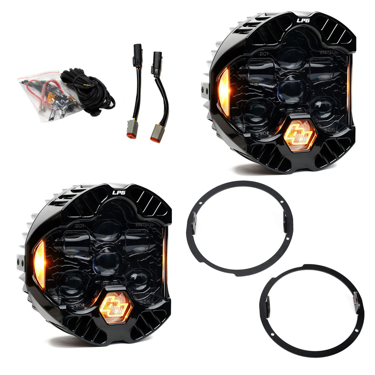 2007-2018 Jeep Wrangler JK DOT LP6 LED Headlight Kit - Baja Designs - Image 2