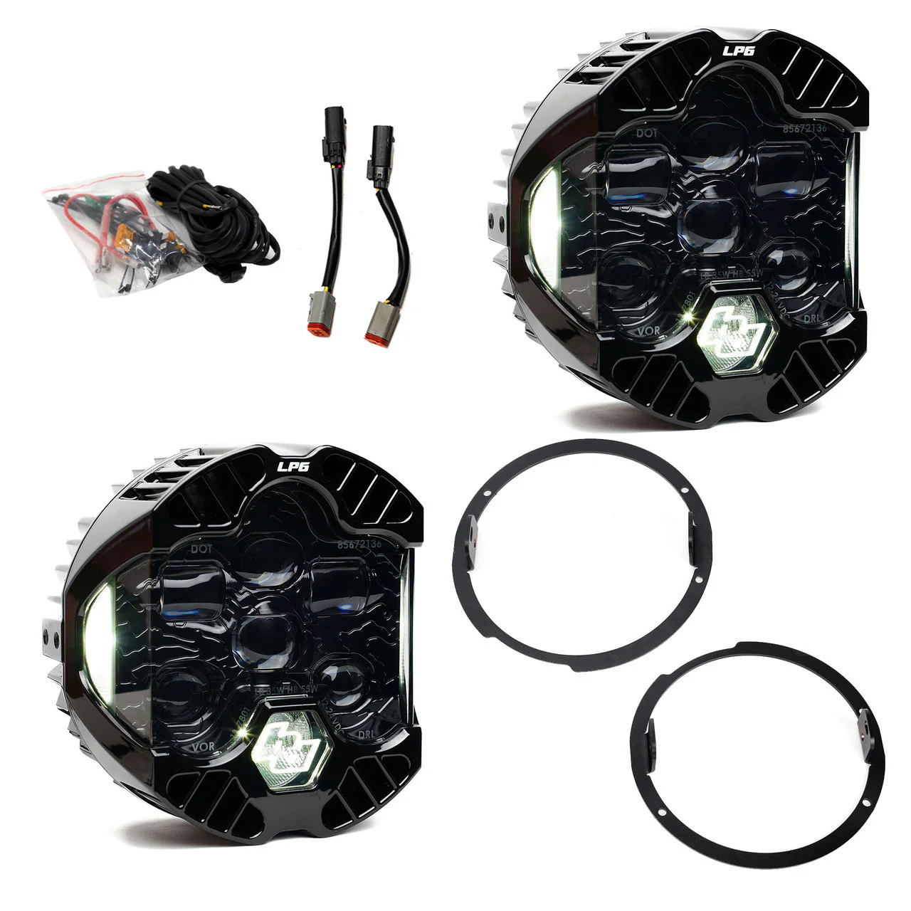 2007-2018 Jeep Wrangler JK DOT LP6 LED Headlight Kit - Baja Designs - Image 3
