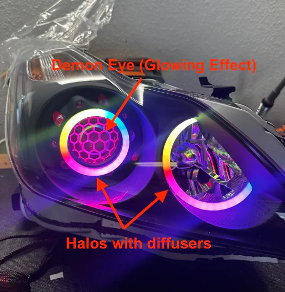 2007-2015 Infiniti G37/Q40/Q60 RGBW Flow Series Halo Kit - Image 20