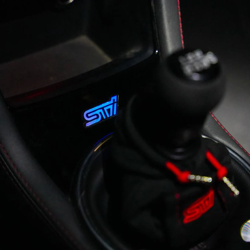 2008-2021 STI RGBW Flow Series LED Shifter Trim Badge - Lit Logos - Image 4