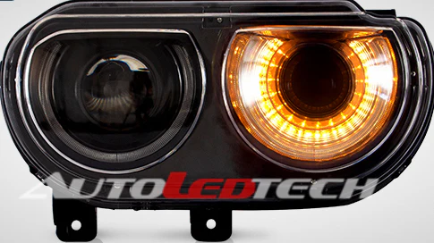 2008-2014 Dodge Challenger RGBW Color-Chasing LED Halo DRL Projector Headlights - 2015+ Style Design - Image 12