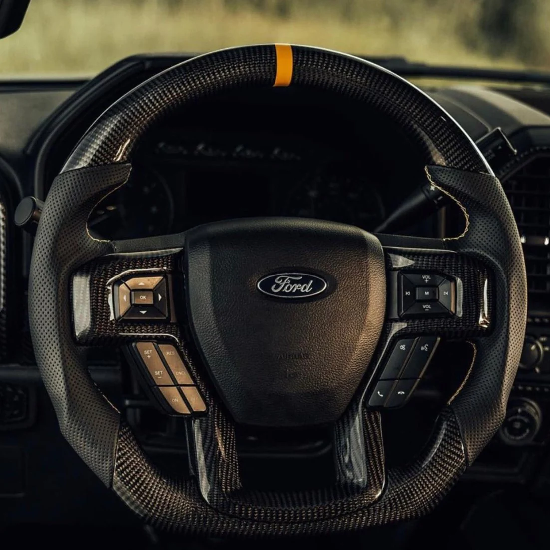2009-2014 Ford Raptor & F150 Custom Carbon Fiber Steering Wheel w/ LED Display - Image 34