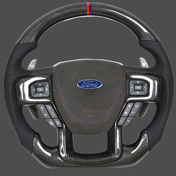 2009-2014 Ford Raptor & F150 Custom Carbon Fiber Steering Wheel w/ LED Display - Image 37