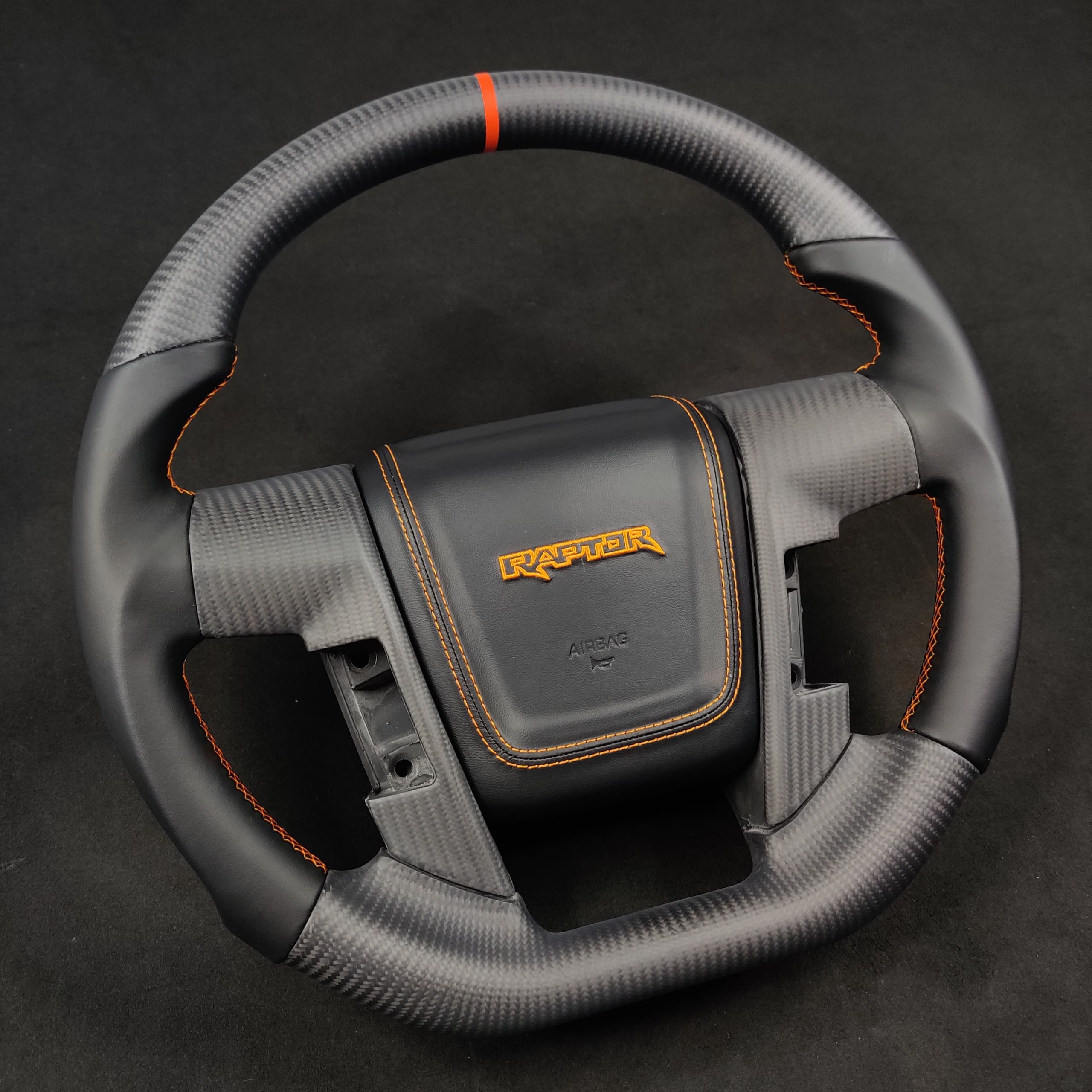 2009-2014 Ford Raptor & F150 Custom Carbon Fiber Steering Wheel w/ LED Display - Image 9