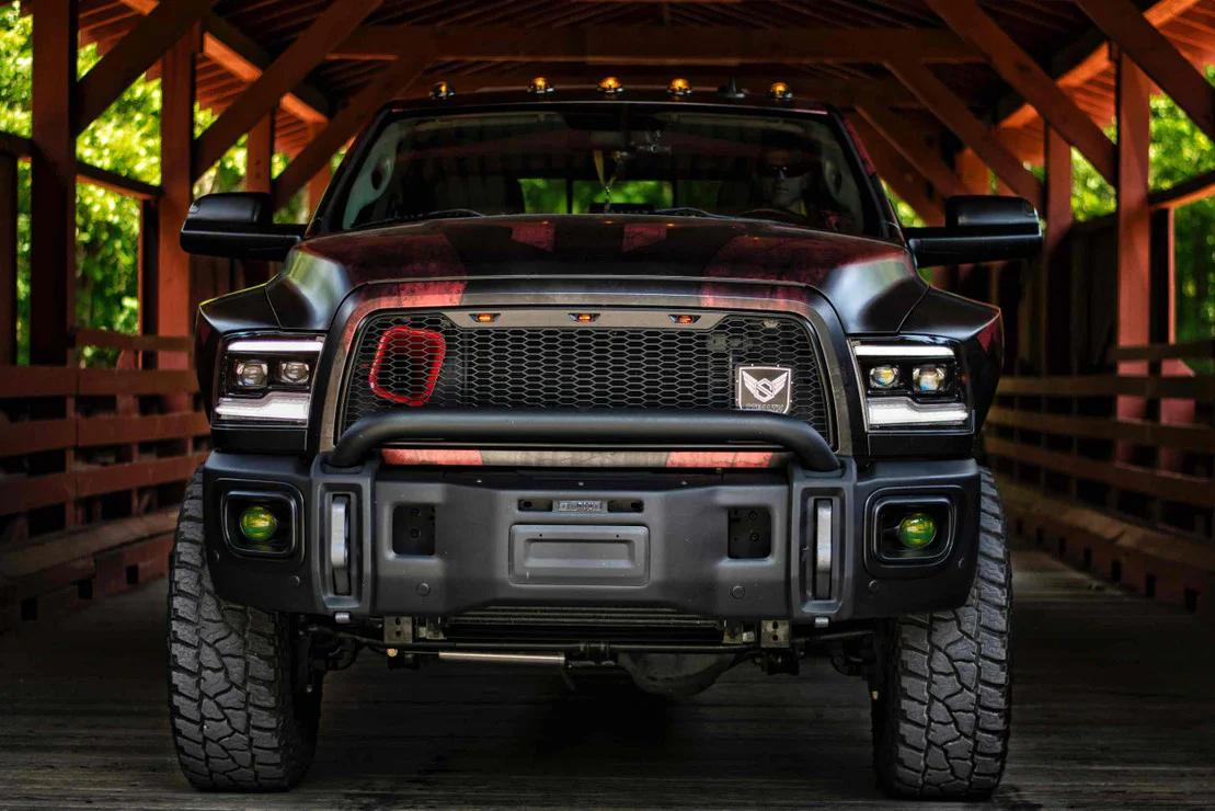 2009-2018 Dodge Ram XB White Amber LED DRL Projector Headlights - Image 11