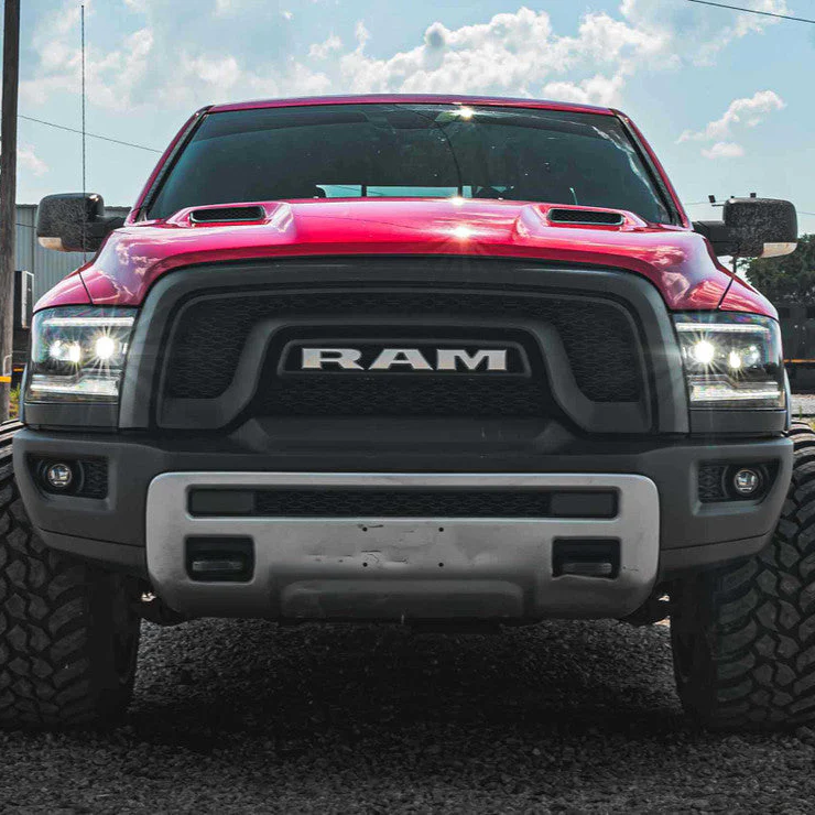2009-2018 Dodge Ram XB White Amber LED DRL Projector Headlights - Image 9