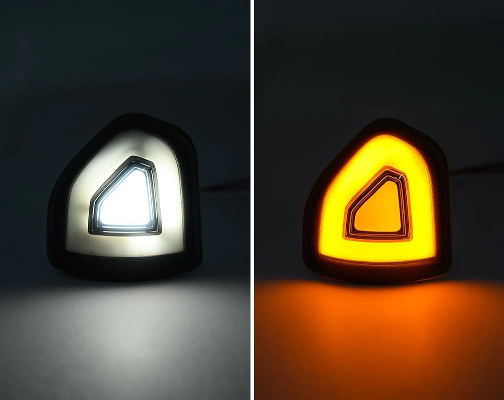 2009-2022 Ram 1500 2500 HD Smoked White Amber LED Tow Mirror Lights - Image 4