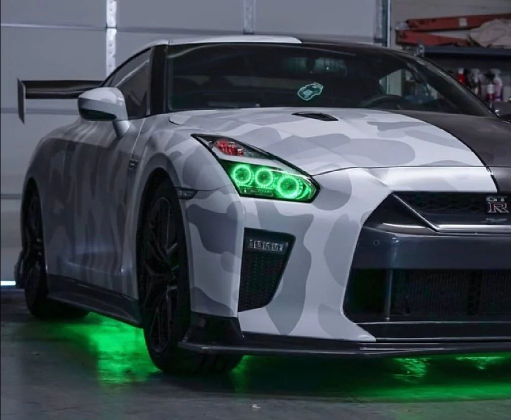 2009-2025 Nissan GTR R35 RGBW Flow Series LED DRL + Halo Kit - Image 4