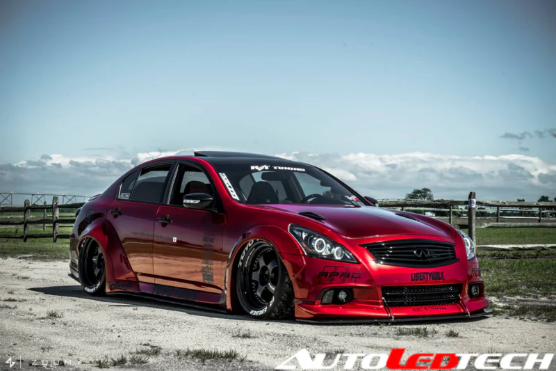 2010-2015 Infiniti G37 G25 Q40 Sedan RGBW Flow Series LED Halo Prebuilt Headlights - Image 23