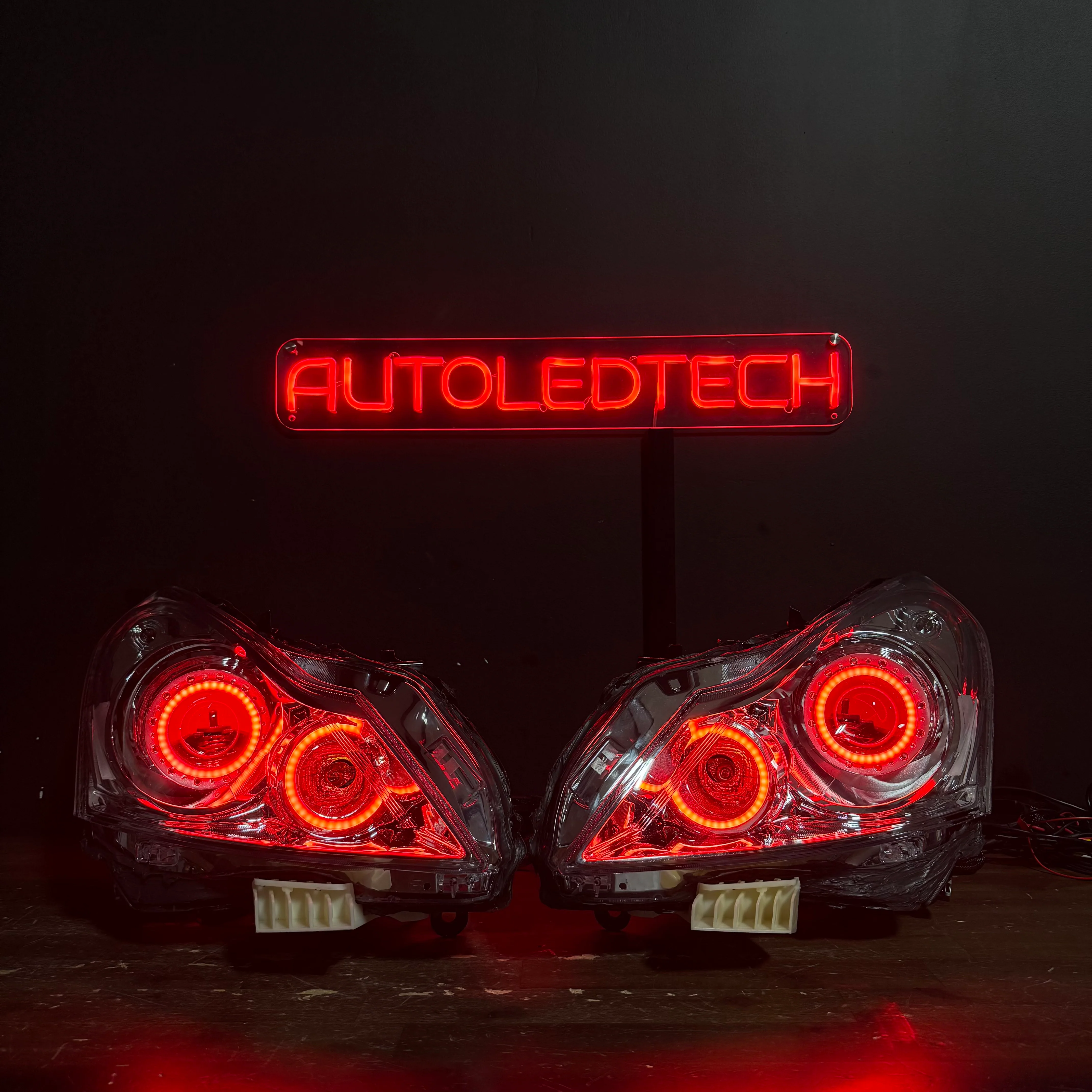 2010-2015 Infiniti G37 G25 Q40 Sedan RGBW Flow Series LED Halo Prebuilt Headlights - Image 29
