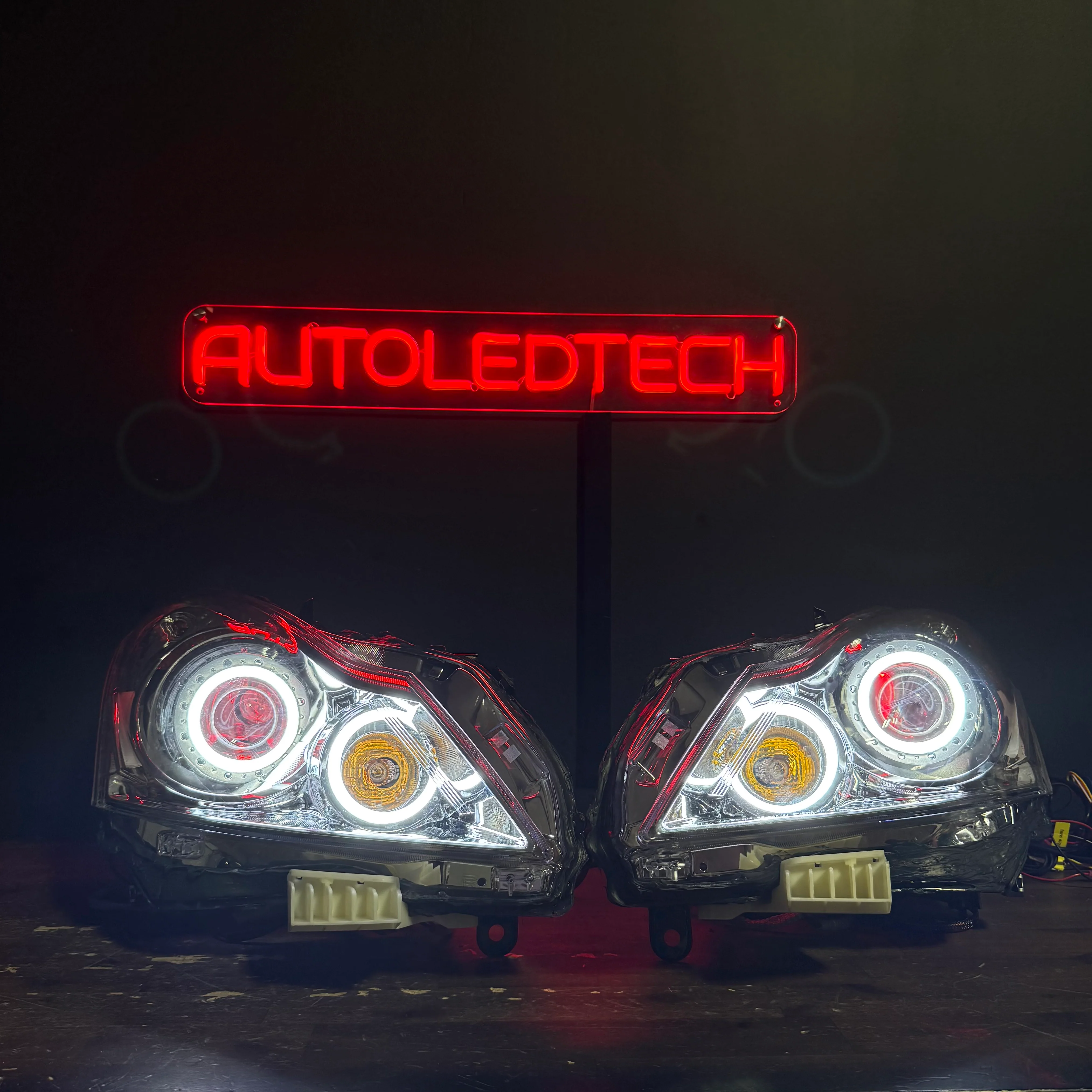 2010-2015 Infiniti G37 G25 Q40 Sedan RGBW Flow Series LED Halo Prebuilt Headlights - Image 30