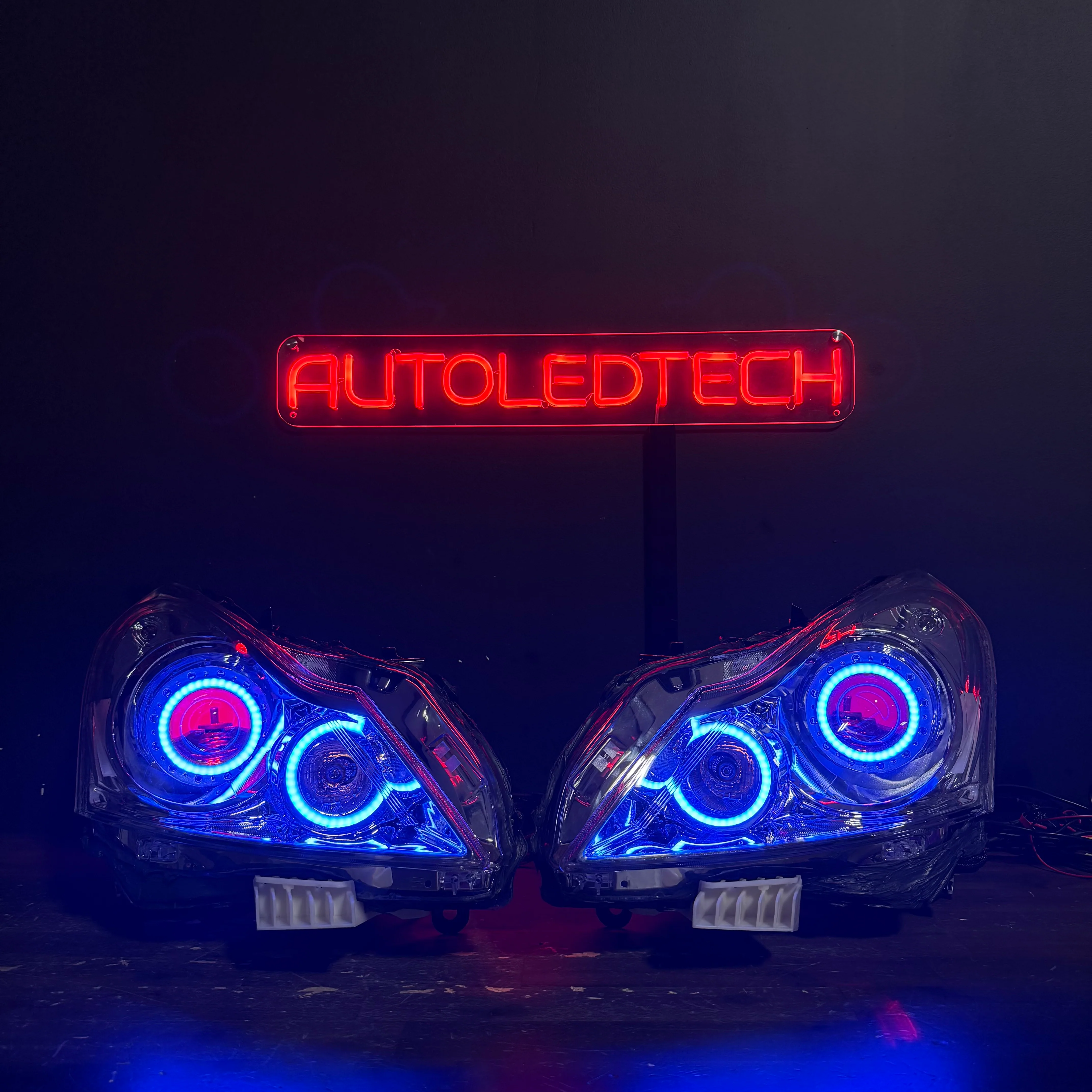 2010-2015 Infiniti G37 G25 Q40 Sedan RGBW Flow Series LED Halo Prebuilt Headlights - Image 31