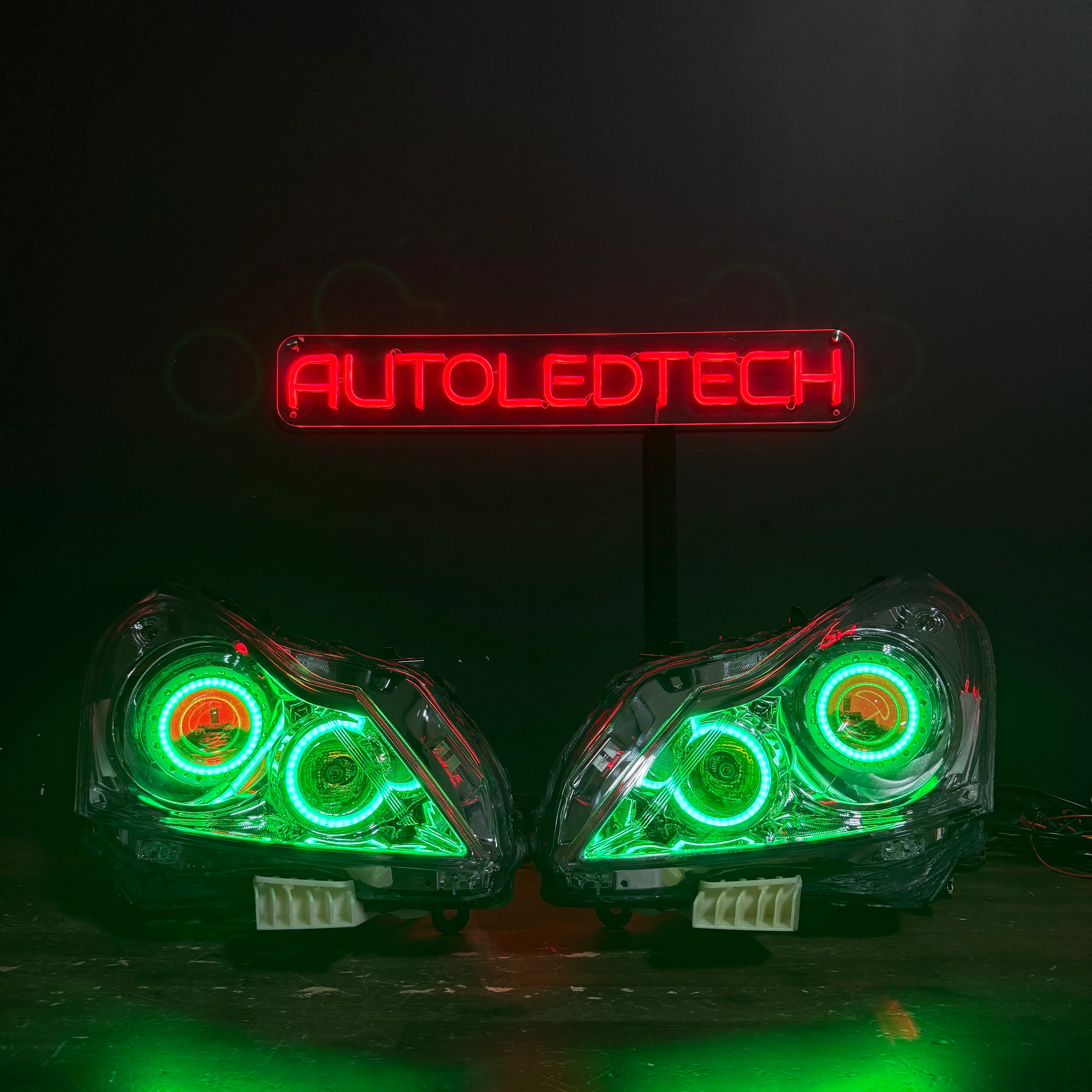 2010-2015 Infiniti G37 G25 Q40 Sedan RGBW Flow Series LED Halo Prebuilt Headlights - Image 32