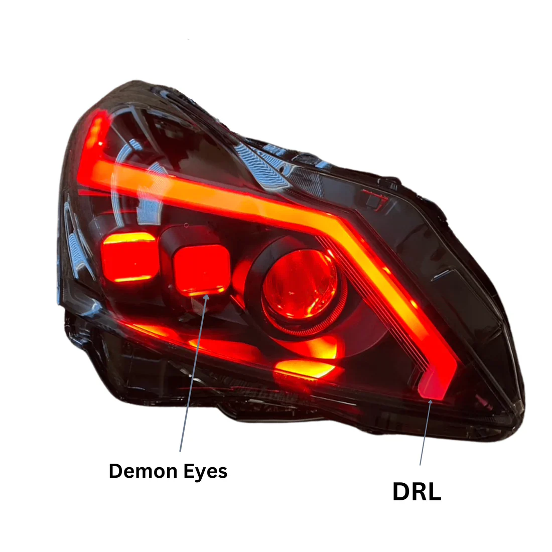 2010-2015 Infiniti G37/G25/Q60 RGB Flow Series LED DRL Headlights - Image 16