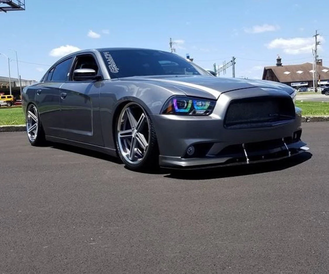 2011-2014 Dodge Charger RGBW Flow Series LED Halo DRL Spec-D Headlights - Image 19