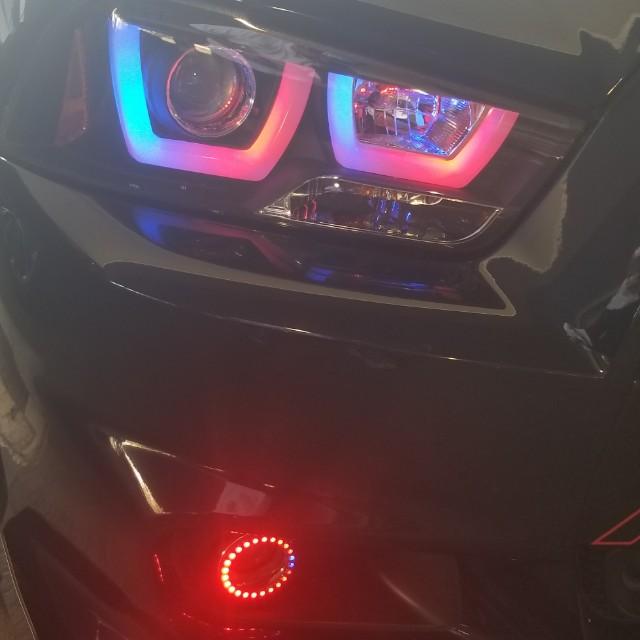 2011-2014 Dodge Charger RGBW Flow Series LED Halo DRL Spec-D Headlights - Image 22