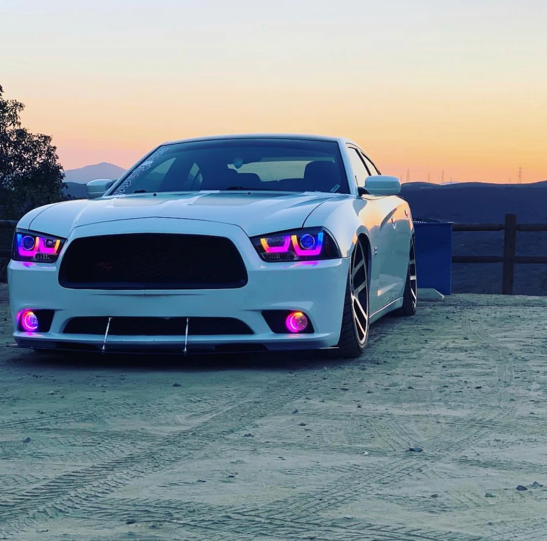2011-2014 Dodge Charger RGBW Flow Series LED Halo DRL Spec-D Headlights - Image 24