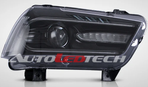2011-2014 Dodge Charger RGBW Flow Series LED DRL Projector Headlights - Image 25
