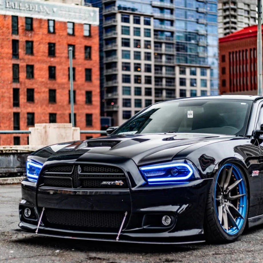2011-2014 Dodge Charger RGBW Flow Series LED DRL Projector Headlights - Image 8
