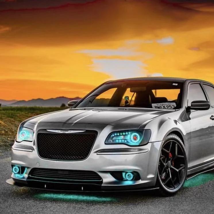 2011-2023 Chrysler 300 RGBW Flow Series LED Halo DRL Prebuilt Headlights - Image 17