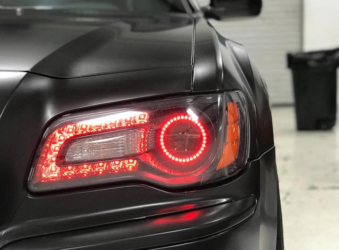 2011-2023 Chrysler 300 RGBW Flow Series LED Halo DRL Prebuilt Headlights - Image 21