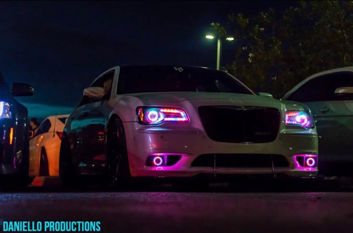 2011-2023 Chrysler 300 RGBW Flow Series LED Halo DRL Prebuilt Headlights - Image 30