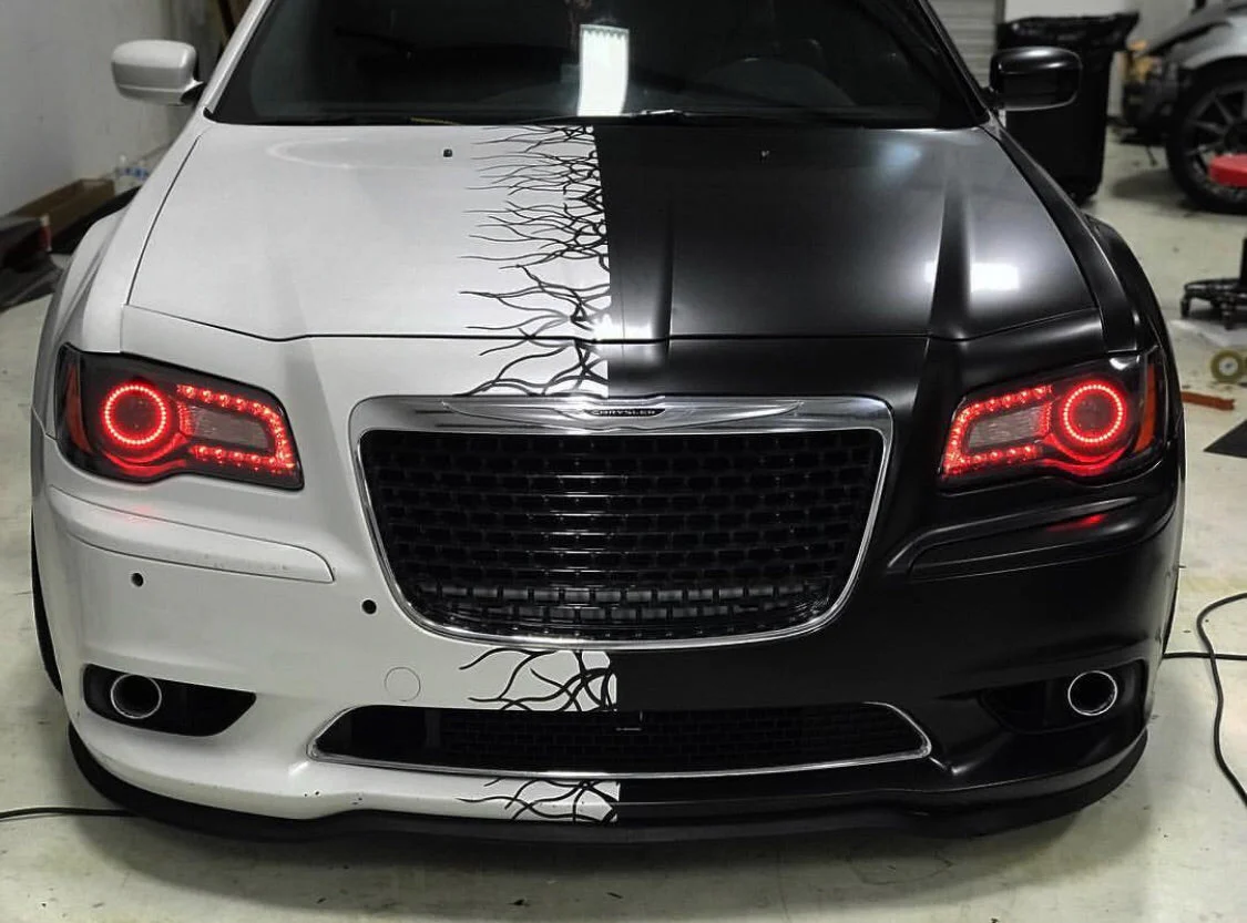 2011-2023 Chrysler 300 RGBW Flow Series LED Halo DRL Prebuilt Headlights - Image 33