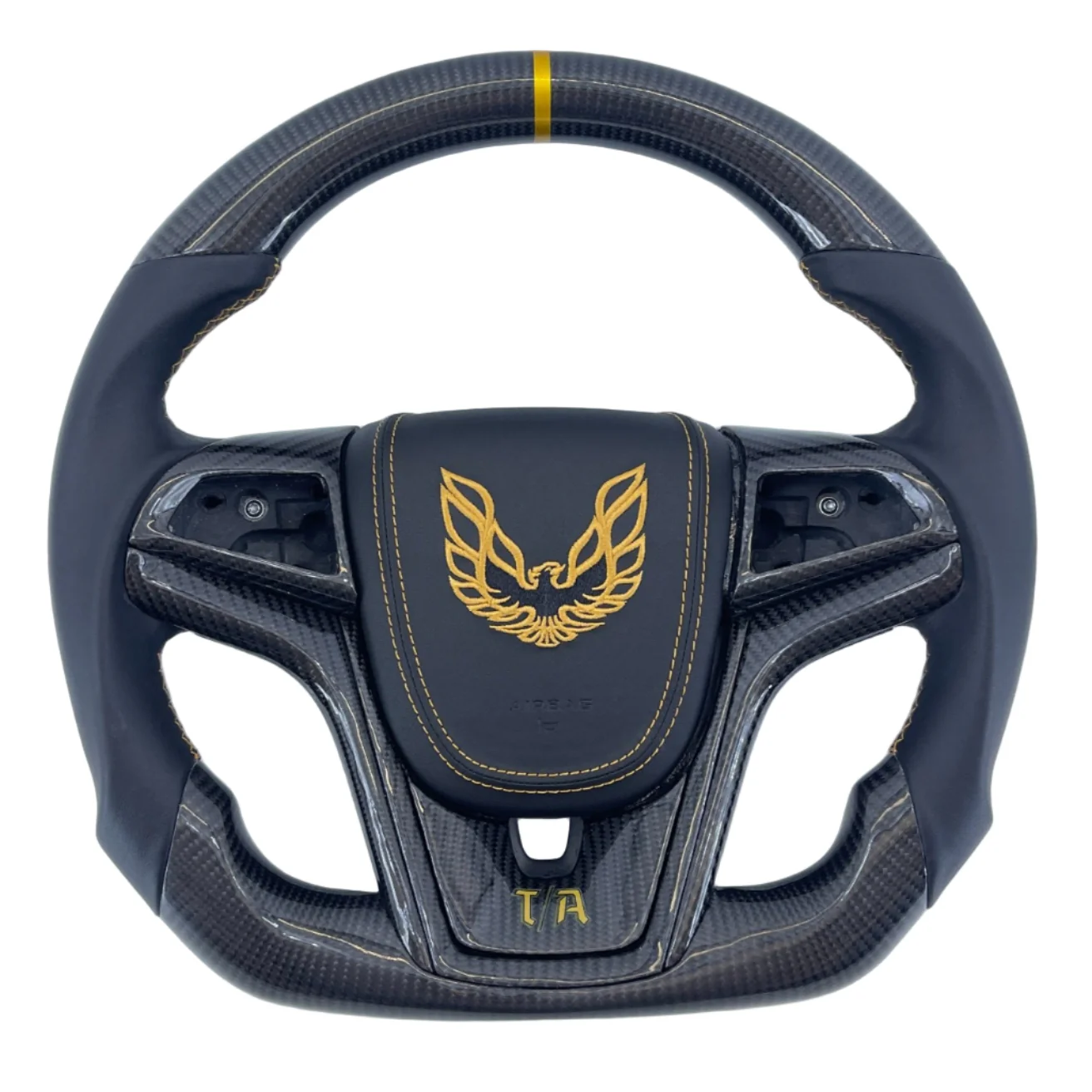 2012-2015 Trans Am Camaro Firebird Custom Carbon Fiber Steering Wheel - Image 3