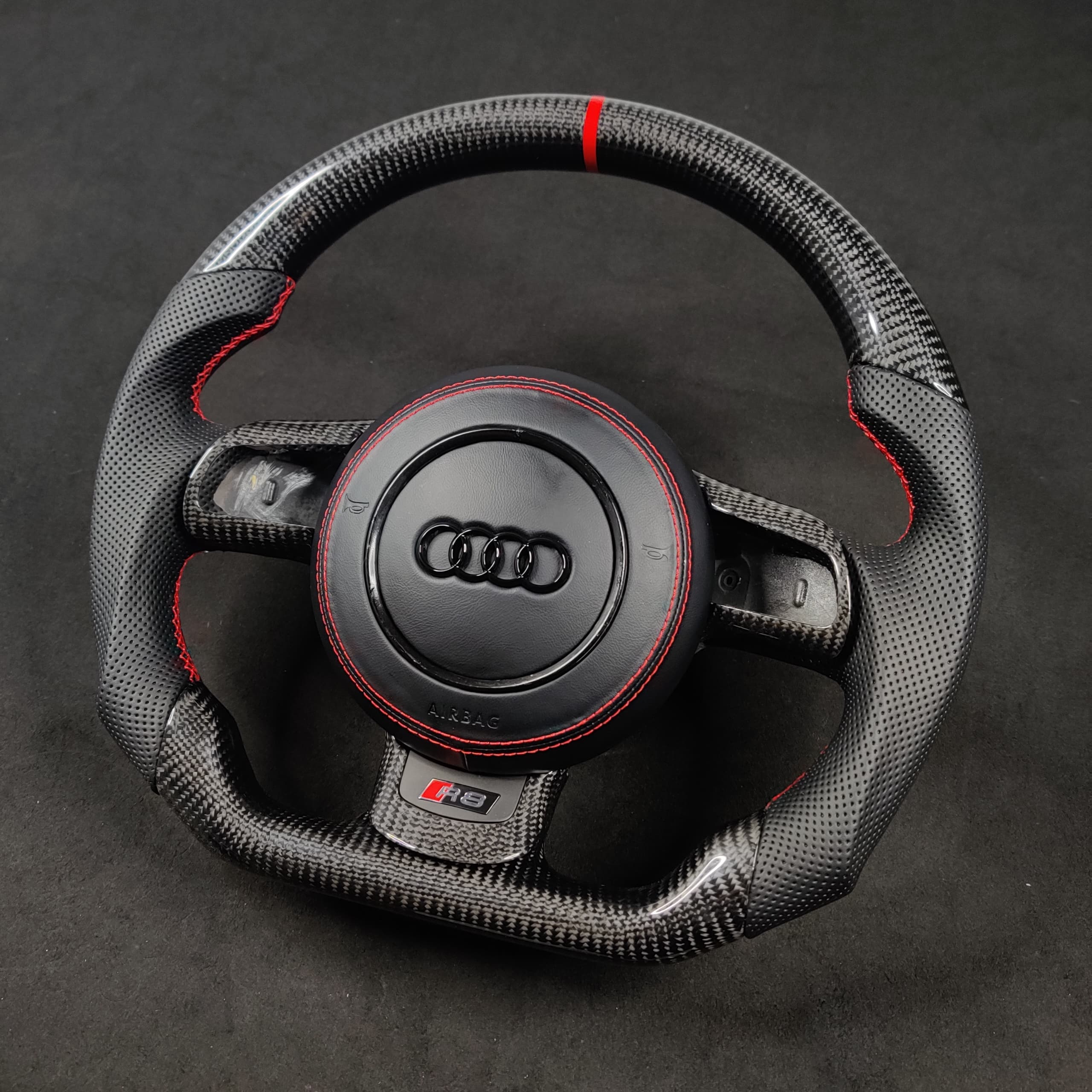 2006-2015 Audi R8/TT Custom Carbon Fiber Steering Wheel - Image 7