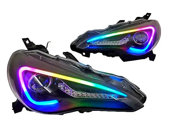 2012-2017 Scion FR-S RGBW Flow Series LED Halo DRL Headlights - Image 20