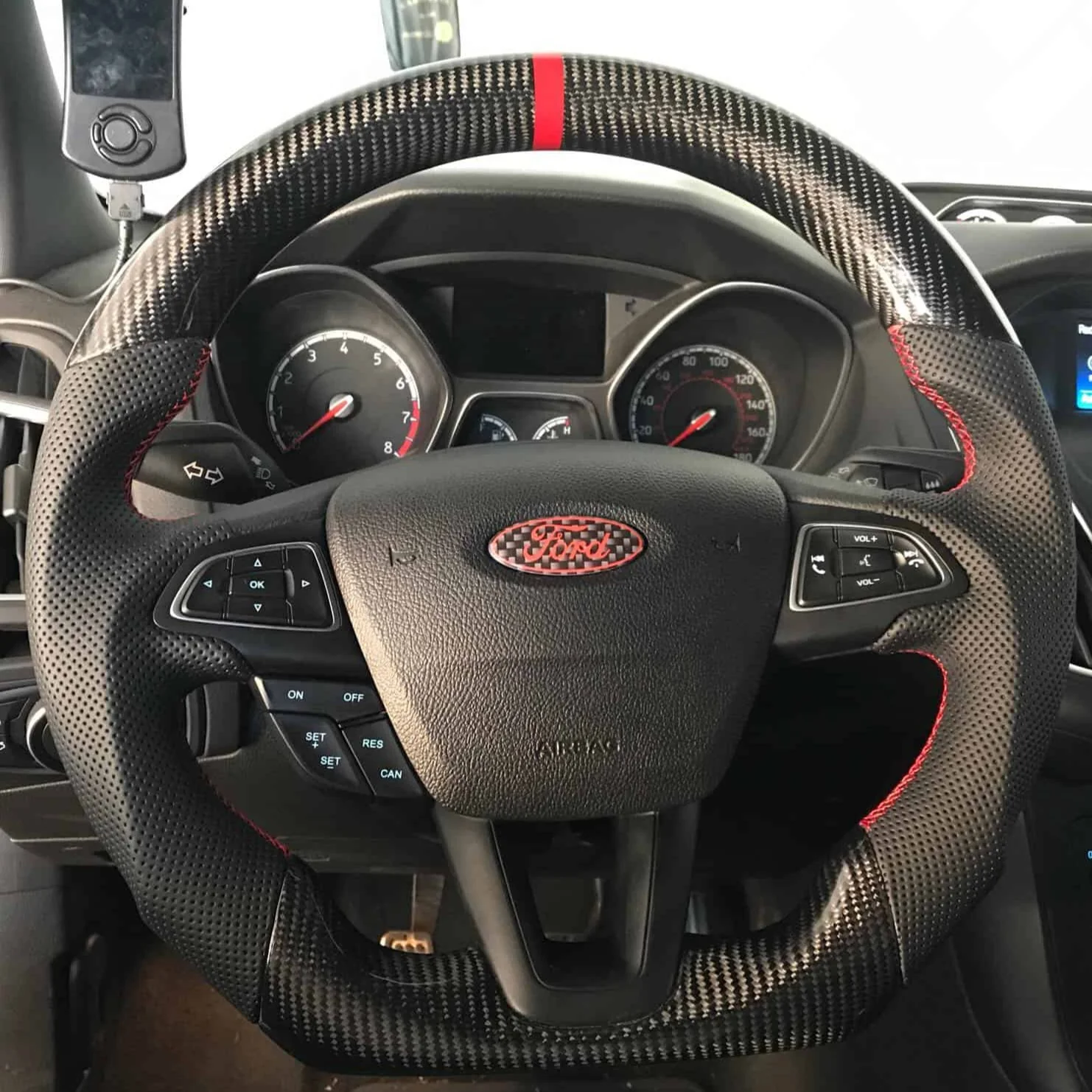 2013-2019 Ford Taurus Carbon Fiber Steering Wheel w/ LED Display - Image 14