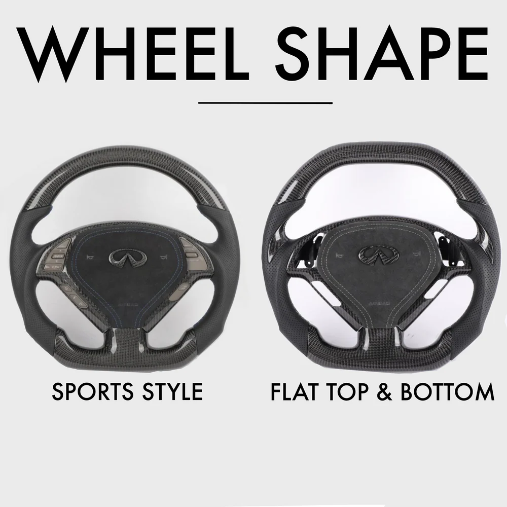 2011-2019 Infiniti Q70 M37 M56 Custom Carbon Fiber Steering Wheel - Image 16