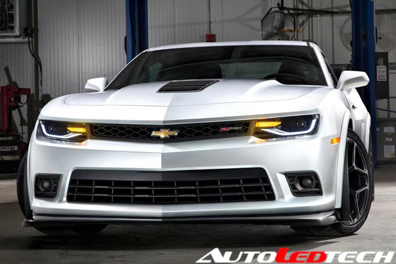 2014-2015 Chevrolet Camaro LED DRL Projector Headlights - 2016+ Style Design - Image 4